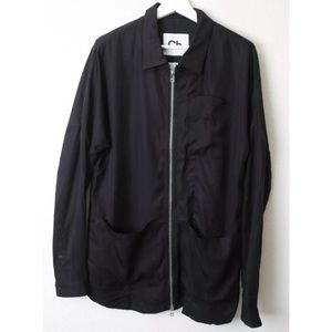 Chapter labyrinth black zip up lightweight jacket